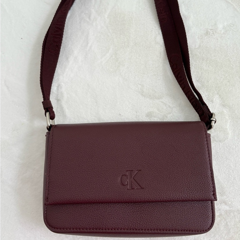 Calvin Klein Burgundy Crossbody Bag